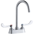 Elkay 1.5 GPM Deck Mounted Double Wrist Blade Handle Utility Faucet with Brass Handles Chrome