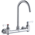 Elkay 1.5 GPM Wall Mounted Double Lever Handle Utility Faucet with Brass Handles Chrome