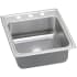 Elkay Gourmet 19-1/2" Single Basin Drop In Stainless Steel Kitchen Sink 2 Faucet Holes (Middle Right)