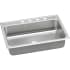 Elkay Gourmet 31" Single Basin Drop In Stainless Steel Kitchen Sink 2 Faucet Holes (Middle Right)