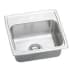 Elkay Gourmet 19" Single Basin Drop In Stainless Steel Kitchen Sink 1 Faucet Hole