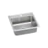 Elkay Gourmet 22" Single Basin Drop In Stainless Steel Kitchen Sink 1 Faucet Hole