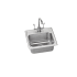 Elkay Utility Sink Topmount 18 Gauge Single Bowl Includes All Supply Lines (LR17161) and Utility Faucet Gooseneck Spout with Single Hole Concealed Deck Mount (LK500GN04T4) Stainless Steel