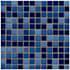 Emser Tile Afloat - 13" x 13" Square Floor and Wall Tile - Glossy Visual - Sold by Sheet  (1.1 SF/Sheet) Cobalt