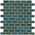 Emser Tile Afloat - 11" x 12" Brick Floor and Wall Tile - Glossy Visual - Sold by Sheet  (0.92 SF/Sheet) Teal