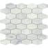Emser Tile Marble - 12" x 12" Hexagon Geometric Mosaic Wall Tile - Polished Marble Visual - Sold by Piece (1.01 SF/Sheet) Winter Frost