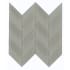 Emser Tile Edge - 12" x 12" Parallelogram Chevron Mosaic Wall Tile - Glossy Tile Visual - Sold by Piece (1 SF/Sheet) Morning Fog