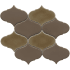 Emser Tile Retro II - 9" x 10" Hexagon Arabesque/Baroque Mosaic Wall Tile - Matte Tile Visual - Sold by Piece (0.62 SF/Sheet) Bronze