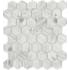 Emser Tile Echo - 12" x 13" Hexagon Wall Tile - Polished Visual - Sold by Sheet (1.1 SF/Sheet) White