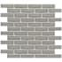 Emser Tile Savvy - 11" x 12" Brick Floor and Wall Tile - Glossy Visual - Sold by Sheet  (0.92 SF/Sheet) Silver
