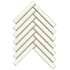 Emser Tile Regala - 8" x 10" Chevron Wall Tile - Glossy Visual - Sold by Sheet  (0.54 SF/Sheet) Bequest