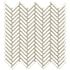 Emser Tile Regala - 11" x 11" Chevron Wall Tile - Glossy Visual - Sold by Sheet  (0.85 SF/Sheet) Bequest