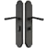 Emtek Sandcast Bronze Door Configuration 1 or 6 Patio Multi Point Trim with American Cylinder Below Handle Flat Black Bronze