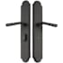 Emtek Sandcast Bronze Door Configuration 1 or 6 Inactive Multi Point Trim with American Cylinder Below Handle Flat Black Bronze