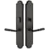 Emtek Sandcast Bronze Door Configuration 2 or 4 Keyed Entry Multi Point Trim with American Cylinder Above Handle Flat Black Bronze