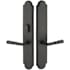 Emtek Sandcast Bronze Door Configuration 2 or 4 Inactive Multi Point Trim with American Cylinder Above Handle Flat Black Bronze