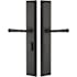Emtek Brass Modern Door Configuration 1 or 6 Passage Multi Point Trim with American Cylinder Below Handle Flat Black