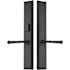 Emtek Brass Modern Door Configuration 2 or 4 Passage Multi Point Trim with American Cylinder Above Handle Flat Black