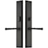 Emtek Brass Modern Door Configuration 2 or 4 Patio Multi Point Trim with American Cylinder Above Handle Flat Black