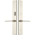 Emtek Brass Modern Door Configuration 2 or 4 Half Inactive Half Passage Multi Point Trim with American Cylinder Above Handle Satin Nickel
