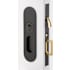 Emtek Narrow Oval 7-1/4" Tall Single Cylinder Keyed Entry Pocket Door Lock Flat Black