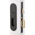 Emtek Narrow Oval 7-1/4 Inch Tall Single Cylinder Keyed Entry Mortise Pocket Door Lock for 1-3/8" Thick Doors Flat Black