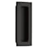 Emtek Modern Rectangular 4 Inch Tall Rectangular Flush Door Pull Flat Black