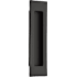 Emtek Modern Rectangular 6 Inch Tall Rectangular Flush Door Pull Flat Black