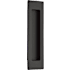 Emtek Modern Rectangular 7 Inch Tall Rectangular Flush Door Pull Flat Black