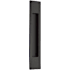 Emtek Modern Rectangular 10 Inch Tall Rectangular Flush Door Pull Flat Black