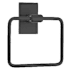 Emtek Transitional Brass Single Post Towel Ring Flat Black