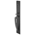 Emtek Hera Single Cylinder Keyed Entry Brass Modern Mortise Handleset Flat Black