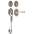 Emtek Nashville Single Cylinder Keyed Entry Classic Brass Handleset Satin Nickel