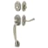 Emtek Nashville Double Cylinder Keyed Entry Classic Brass Handleset Pewter