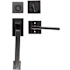 Emtek Baden Solid Brass Sectional Single Cylinder Keyed Entry Handleset Flat Black