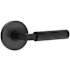 Emtek Faceted Reversible Non-Turning Two-Sided Dummy Door Lever Set from the SELECT Brass Collection Flat Black