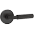 Emtek Hammered Passage Door Lever Set from the SELECT Brass Collection Flat Black