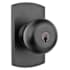 Emtek Winchester Single Cylinder Keyed Entry Sandcast Bronze Knobset Flat Black