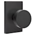 Emtek Round Knobset Passage Door Knob Set with Modern Rectangular Rose Flat Black