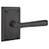 Emtek Arts and Crafts Privacy Leverset from the Designer Brass Collection Flat Black