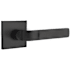 Emtek Aston Privacy Door Lever Set from the Brass Modern Collection Flat Black