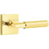 Emtek-520FA-T-Bar Stem with Square Rose in Unlacquered Brass