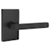 Emtek Freestone Privacy Door Lever Set from the Brass Modern Collection Flat Black