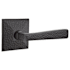 Emtek Hammered Lever Privacy Leverset from the Arts and Crafts Collection Flat Black