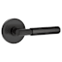 Emtek Myles Modern Brass Privacy Door Lever Set Flat Black