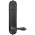 Emtek 5-1/2" Center to Center #16 Style Sideplate Tuscany Bronze Single Cylinder Entry Set Flat Black