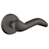Emtek Cody Reversible Non-Turning Two-Sided Dummy Door Lever Set from the Sandcast Bronze Collection Flat Black