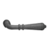 Emtek Normandy Reversible Non-Turning Two-Sided Dummy Door Lever Set from the Wrought Steel Collection Flat Black