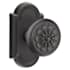 Emtek Petal Reversible Non-Turning Two-Sided Dummy Door Knob Set from the Lost Wax / Tuscany Bronze Collection Flat Black