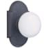 Emtek Ivory Madison Wrought Steel Privacy Knobset Flat Black